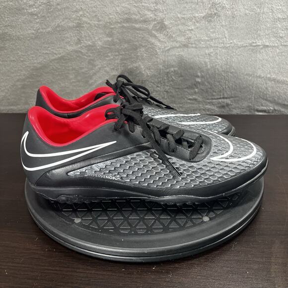Nike Hypervenom Phantom TF Phelon Phinis RARE Mens Size 8.5 Black Soccer Shoes - Picture 1 of 10